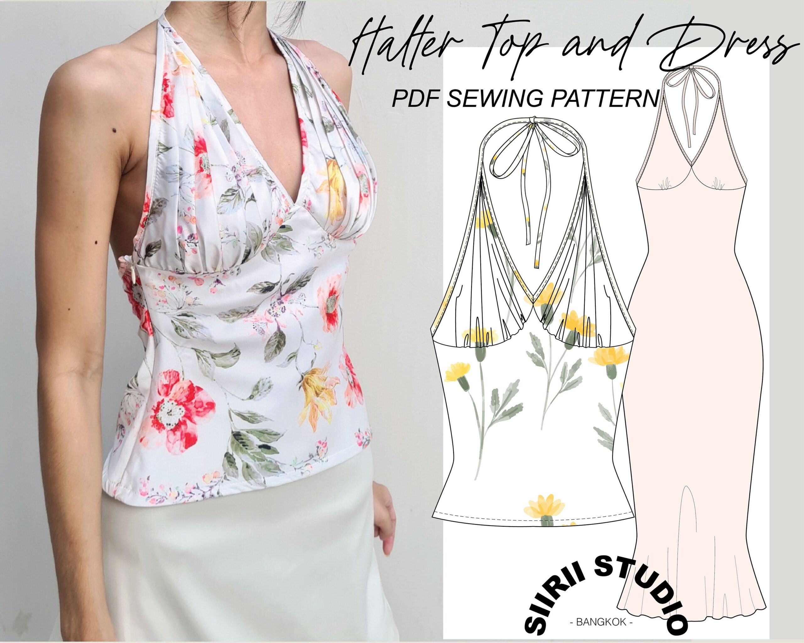 halter dress pattern sewing