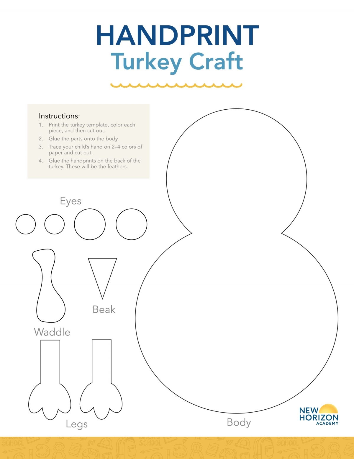 free turkey printable template free turkey printable template