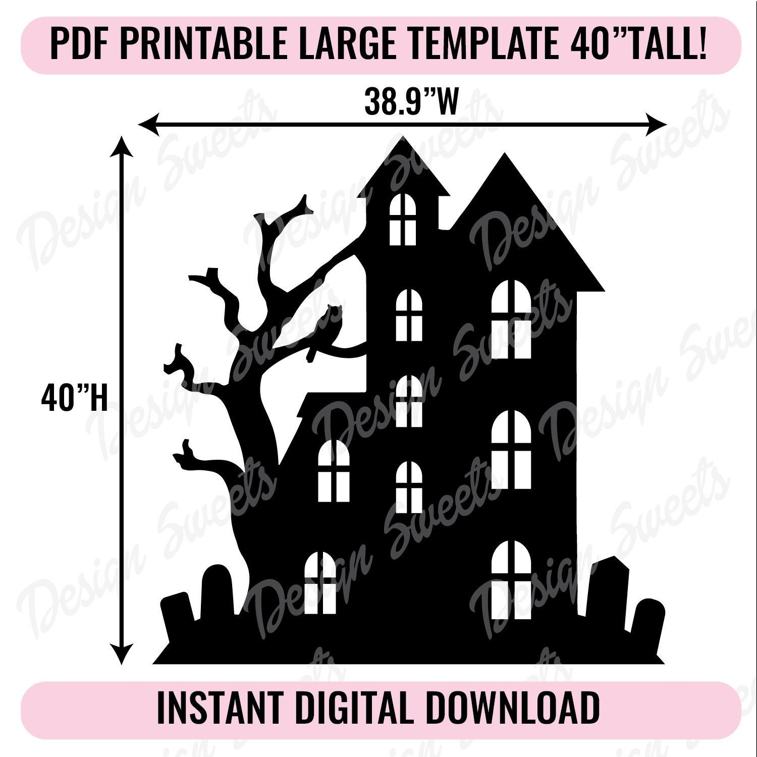 haunted house template printable