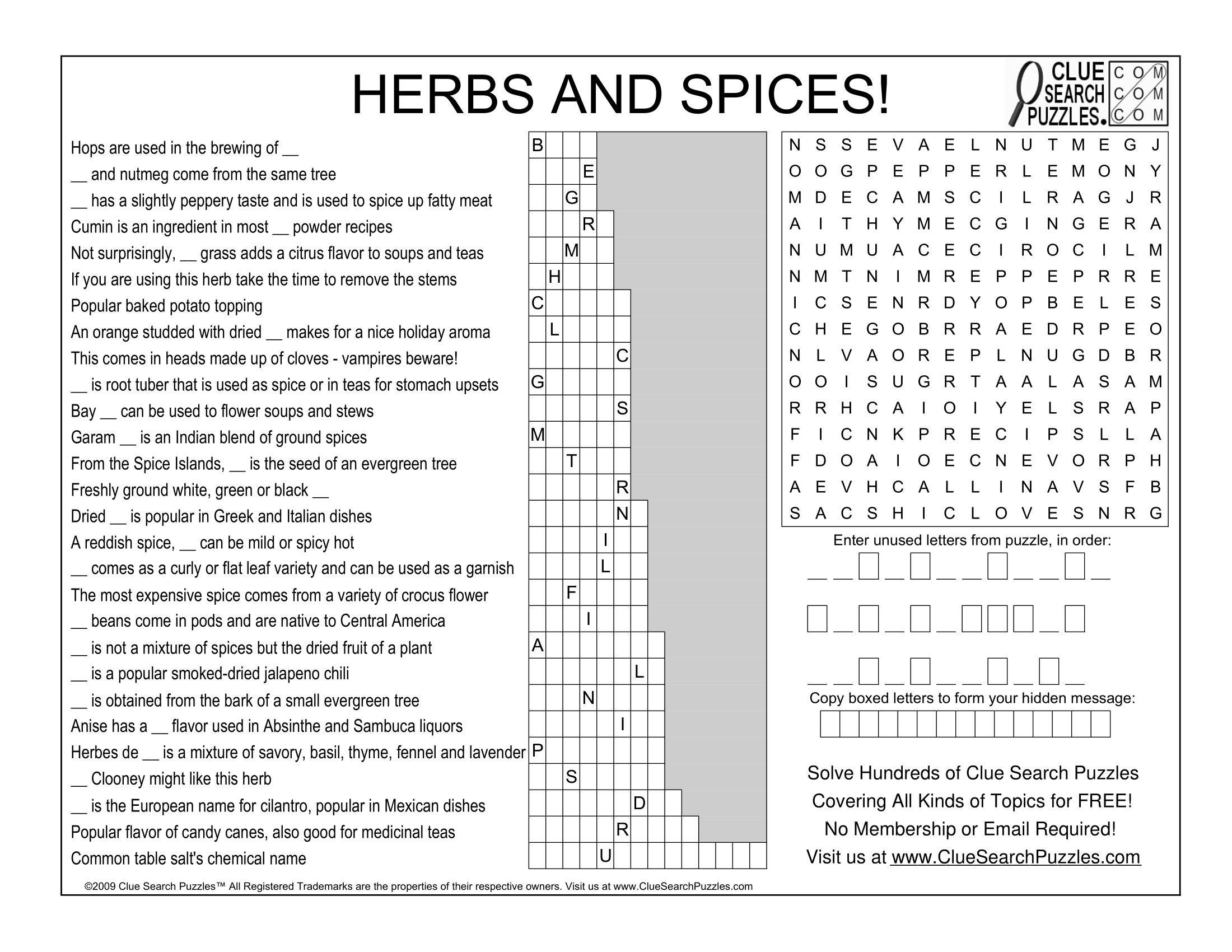 HERBS AND SPICES TRIVIA QUIZ HERBS AND SPICES TRIVIA QUIZ