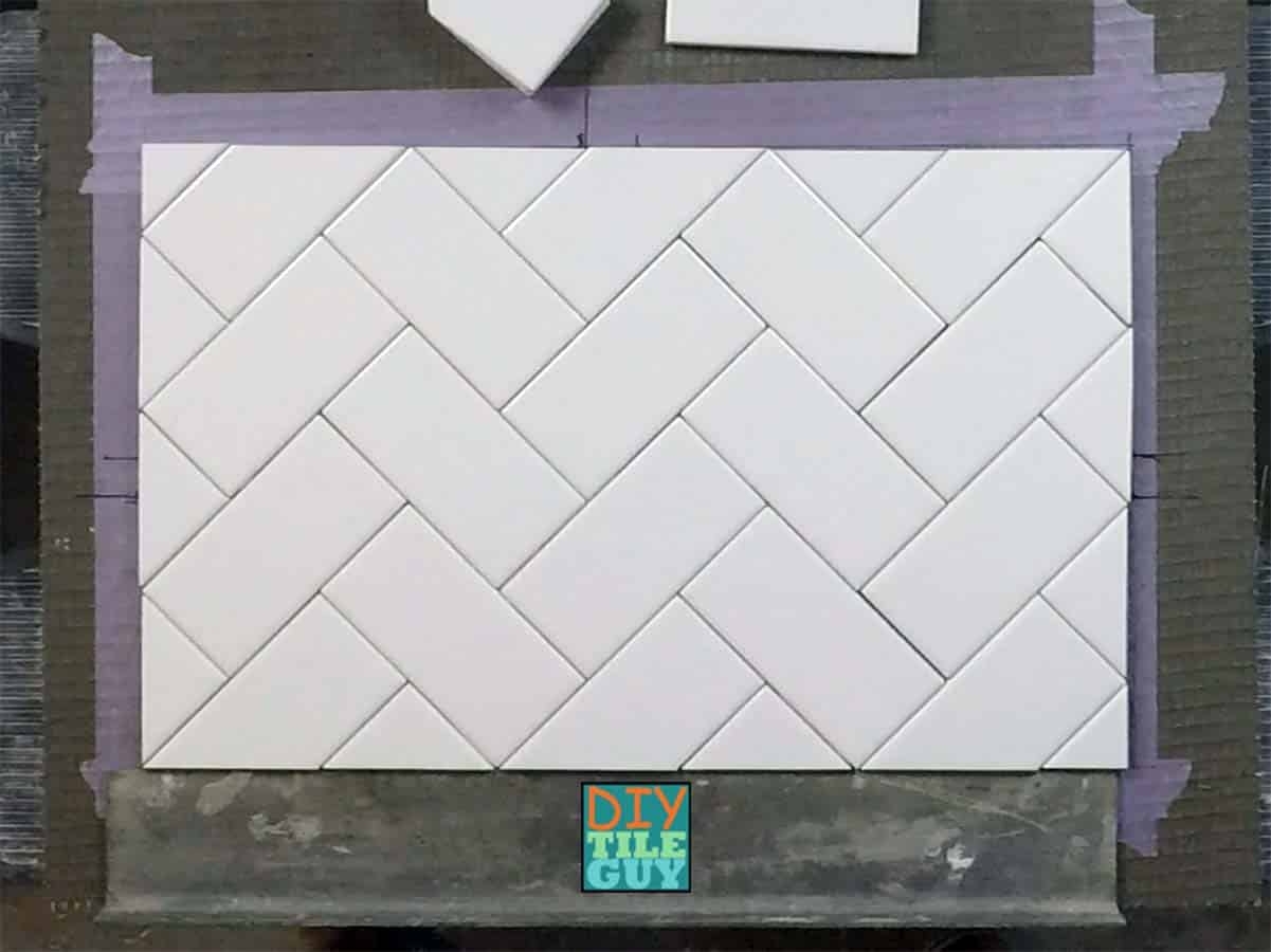 subway tile herringbone pattern
