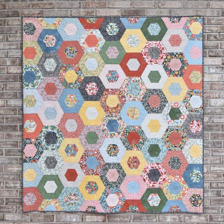 Hexaround a FREE Jelly Roll Quilt Pattern Material Girl Quilts