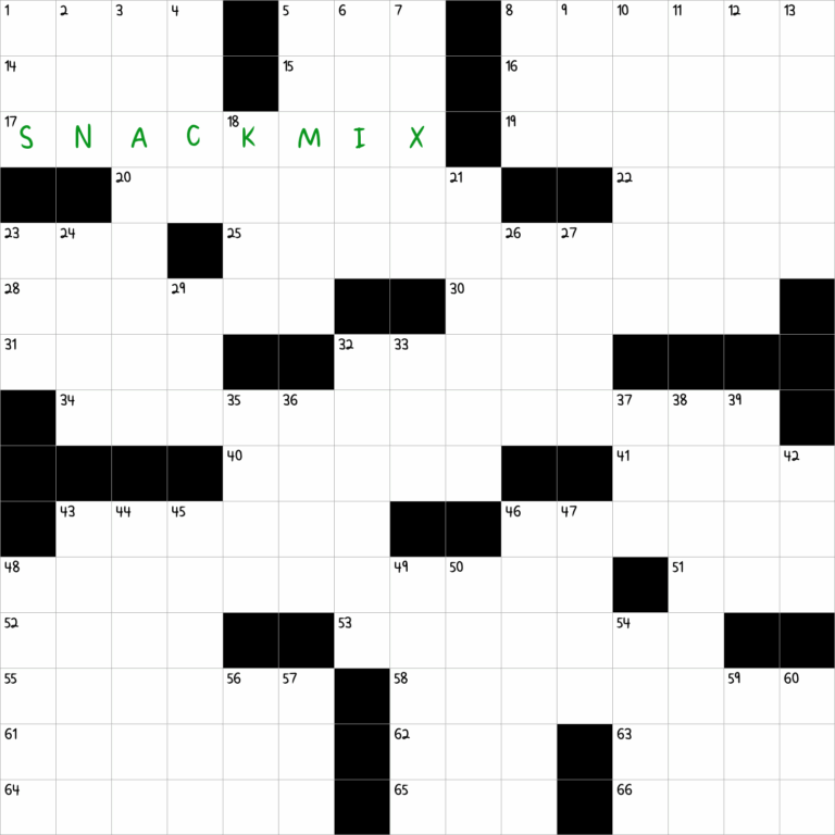 Hodgepodge Bowlful Of Munchies NYT Crossword Clue December 23 2024