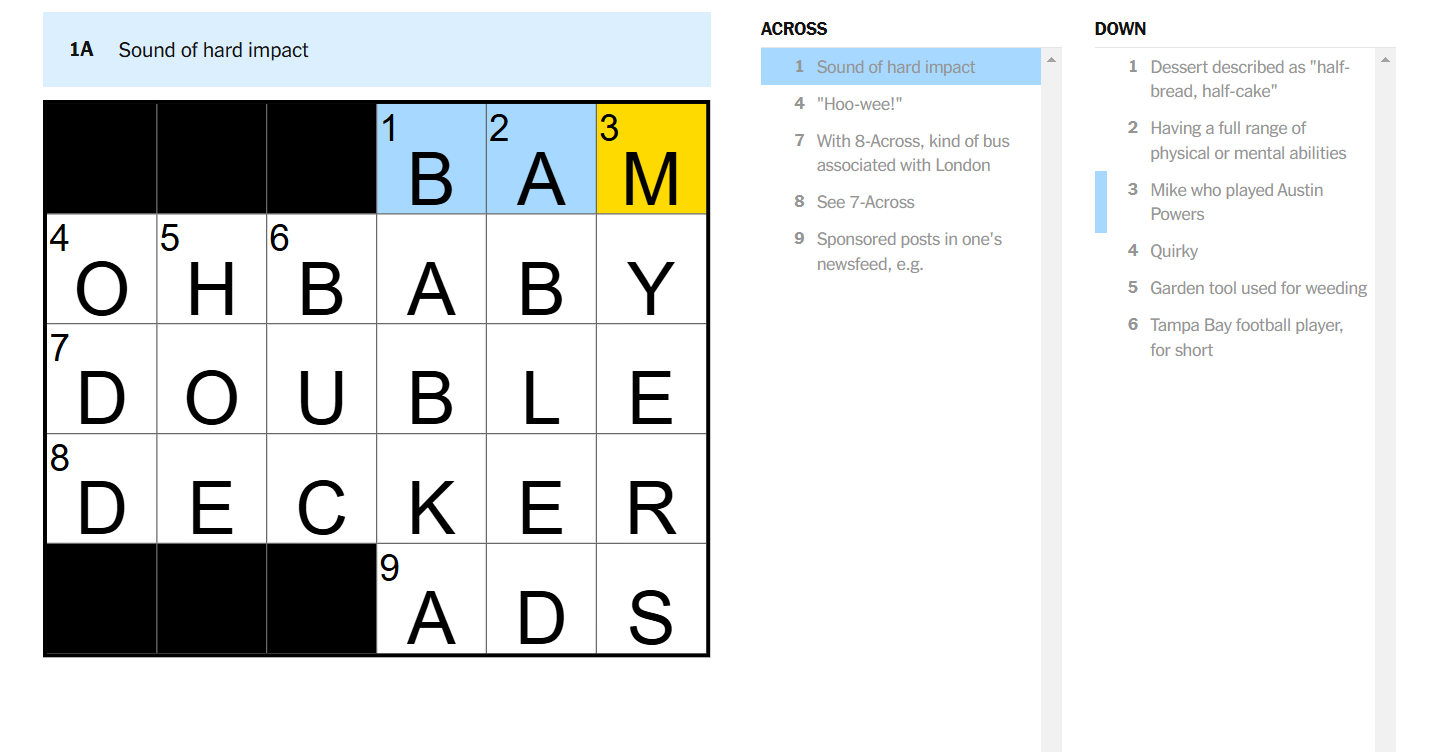 Hoo Wee And Quirky Meaning In NYT Mini Crossword For February 20 2025 Screen Plays Mag Hoo Wee And Quirky Meaning In NYT Mini Crossword For February 20 2025 Screen Plays Mag