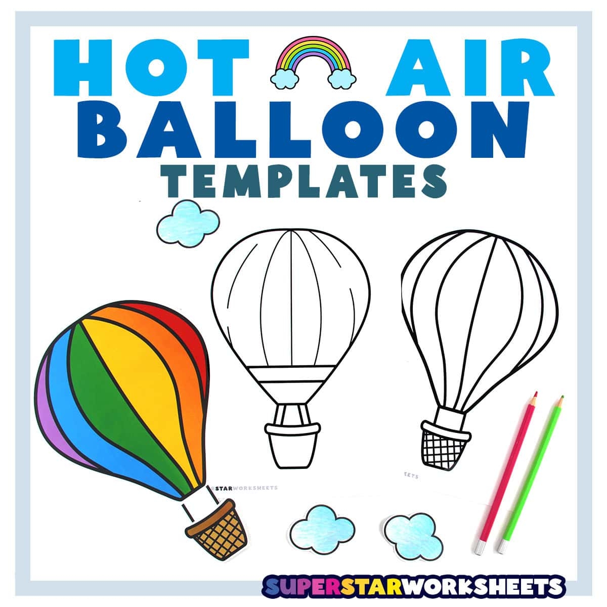Hot Air Balloon Template Free Printables Superstar Worksheets Hot Air Balloon Template Free Printables Superstar Worksheets