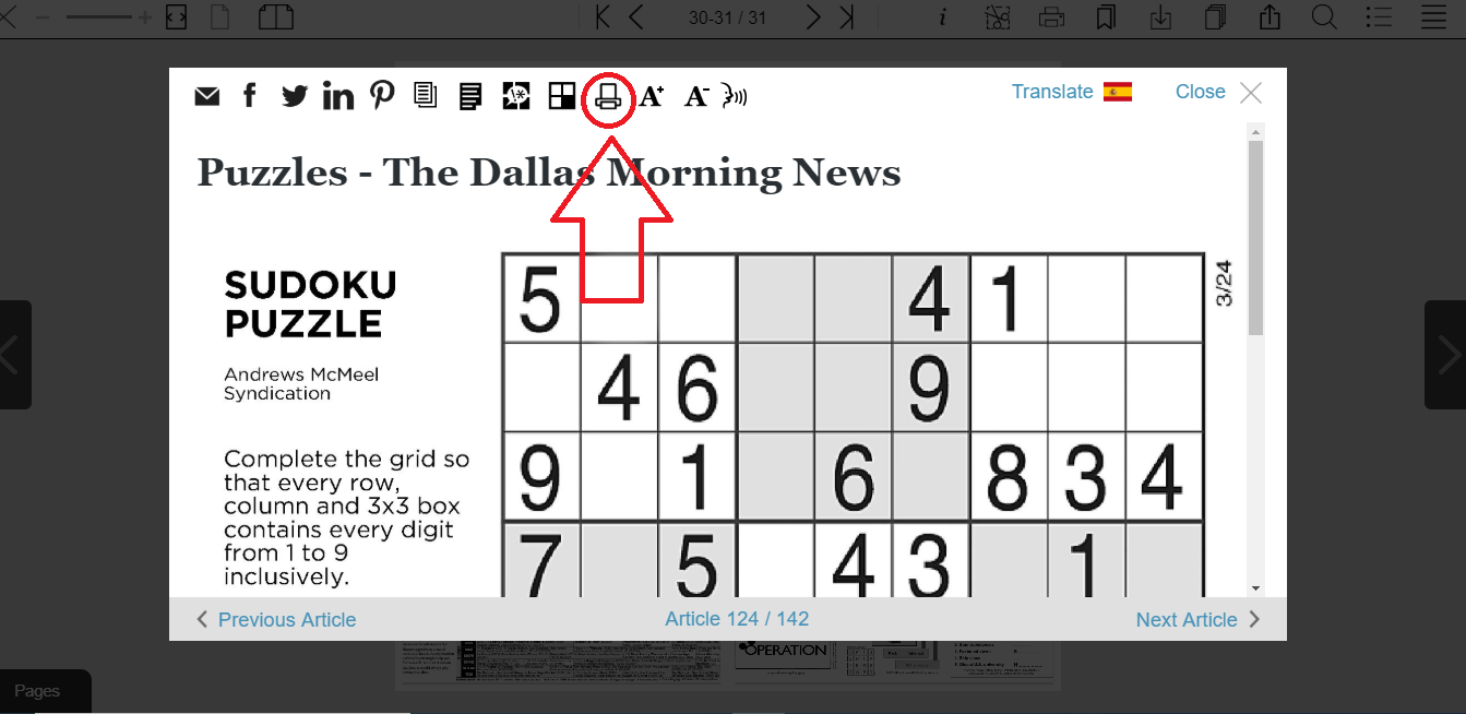 How Do I Print An Article Or Puzzle From The EPaper The Dallas Morning News How Do I Print An Article Or Puzzle From The EPaper The Dallas Morning News