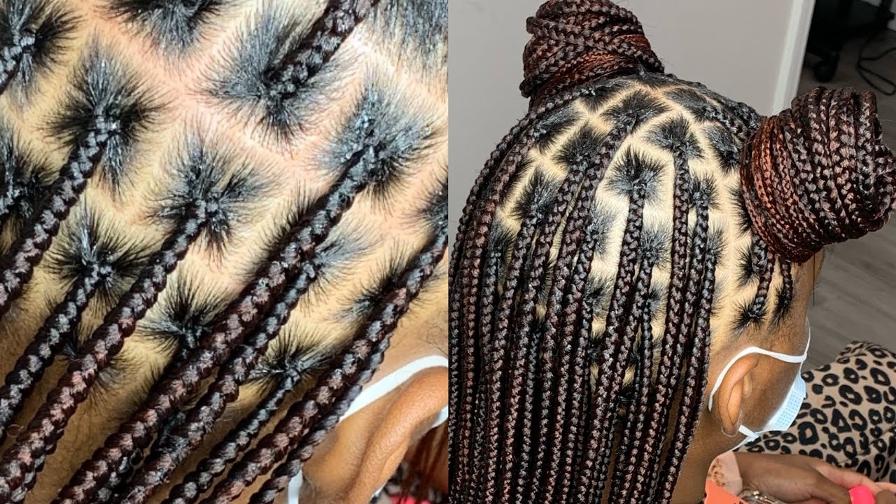 medium knotless braids parting pattern medium knotless braids parting pattern