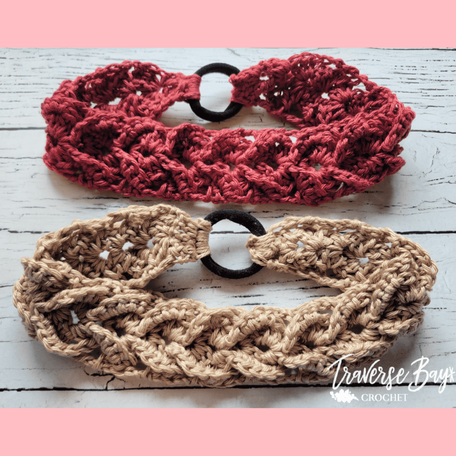 How To Crochet A Boho Hair Tie Headband Easy Free Pattern Traversebaycrochet How To Crochet A Boho Hair Tie Headband Easy Free Pattern Traversebaycrochet