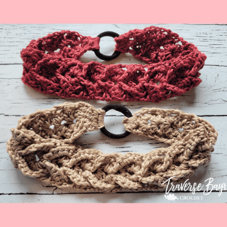 How To Crochet A Boho Hair Tie Headband Easy Free Pattern Traversebaycrochet