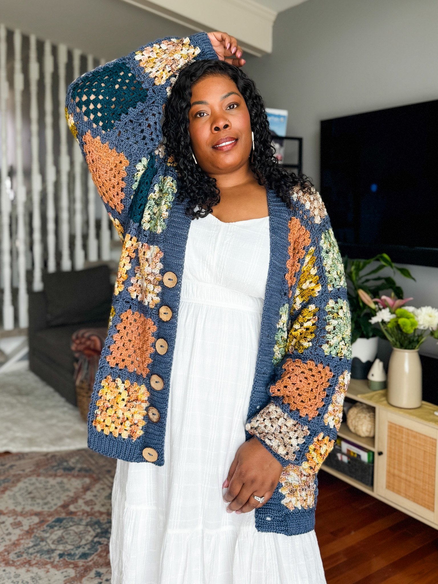 How To Crochet A Colorful Granny Square Cardigan Rose Cardigan TL Yarn Crafts How To Crochet A Colorful Granny Square Cardigan Rose Cardigan TL Yarn Crafts