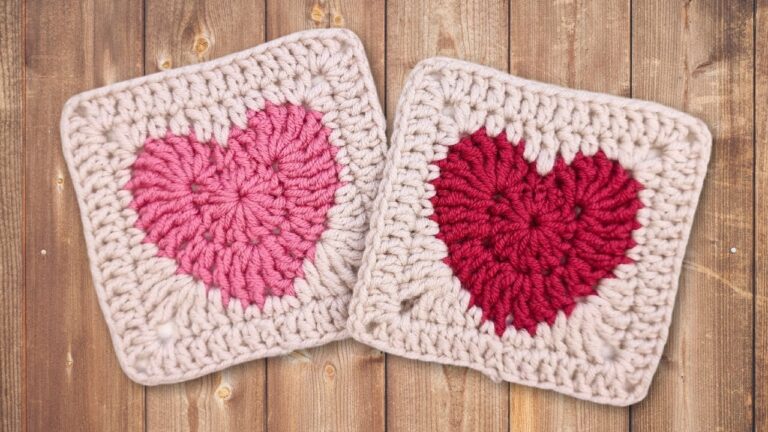 How To Crochet A Perfect Heart Granny Square YouTube