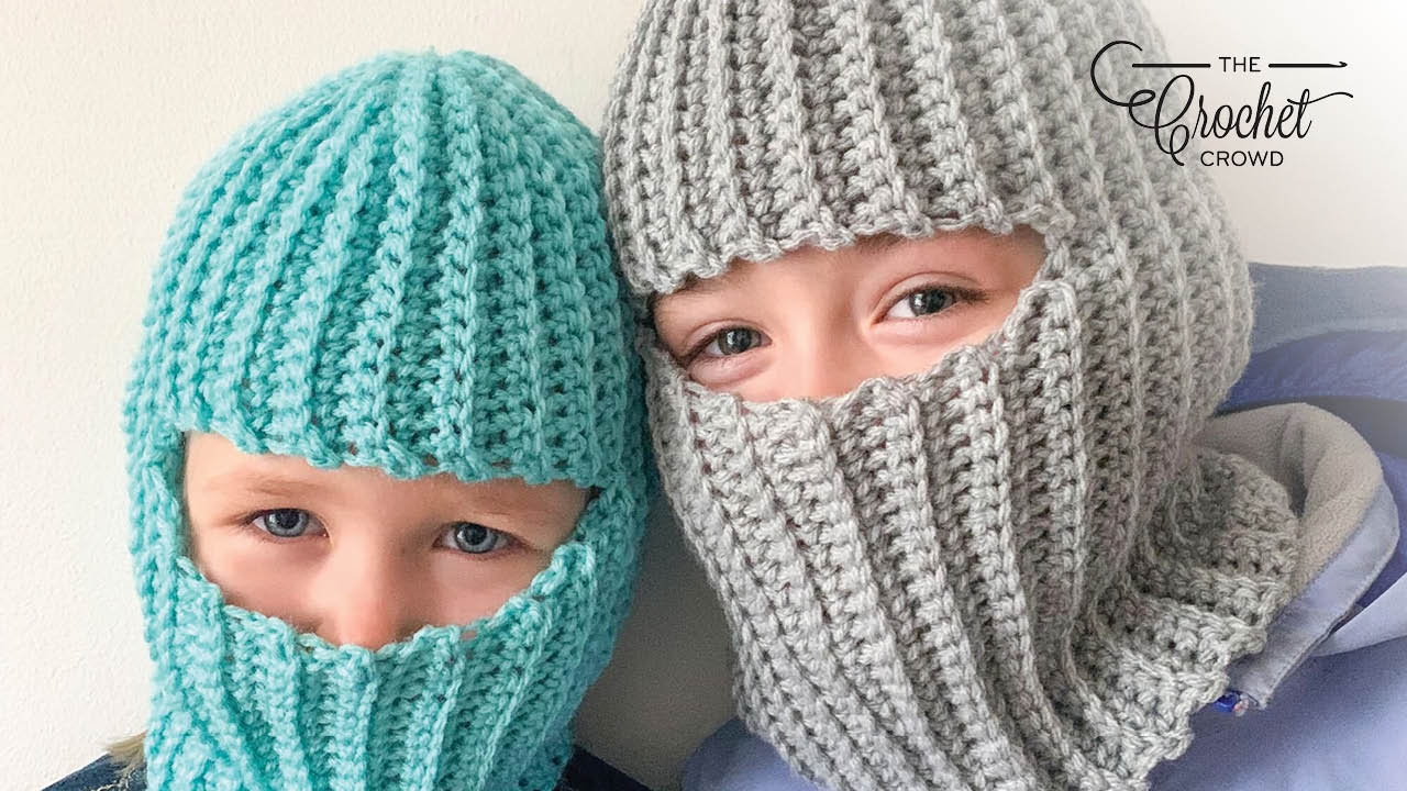 How To Crochet Child Adult Ski Mask Hats Tutorial The Crochet Crowd