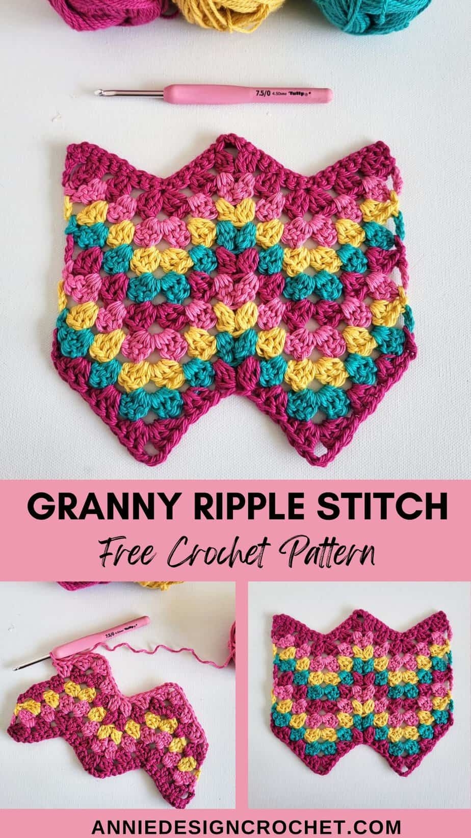 How To Crochet The Granny Ripple Stitch Tutorial Annie Design Crochet How To Crochet The Granny Ripple Stitch Tutorial Annie Design Crochet