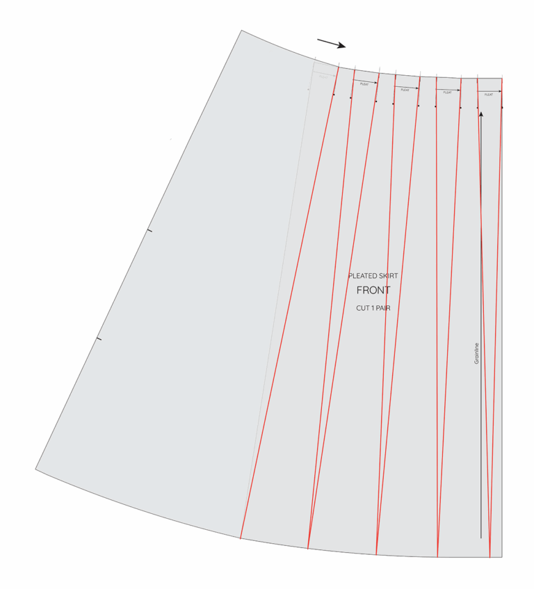 How To Draft A Lining For A Pleated Skirt In The Folds