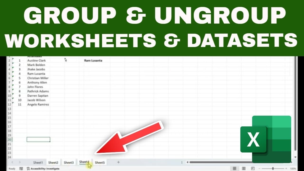 How To GROUP UNGROUP Worksheets Datasets In Excel YouTube How To GROUP UNGROUP Worksheets Datasets In Excel YouTube