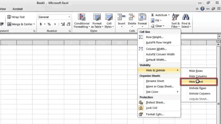 How To Hide And Unhide Worksheet In Excel YouTube
