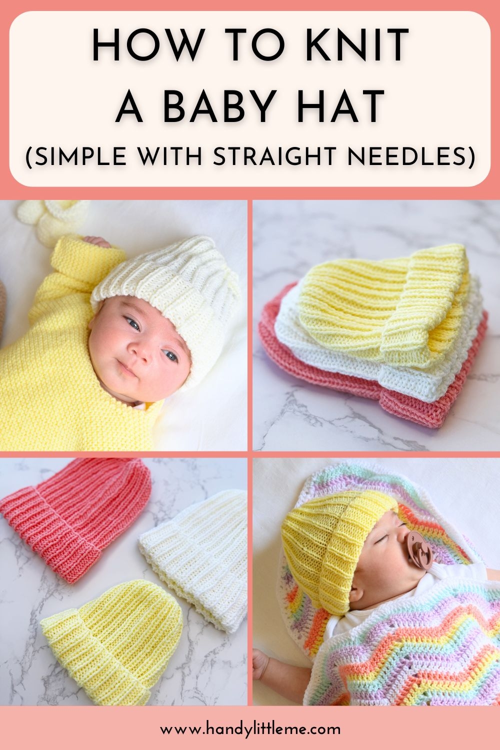 How To Knit A Baby Hat Simple With Straight Needles Handy Little Me How To Knit A Baby Hat Simple With Straight Needles Handy Little Me