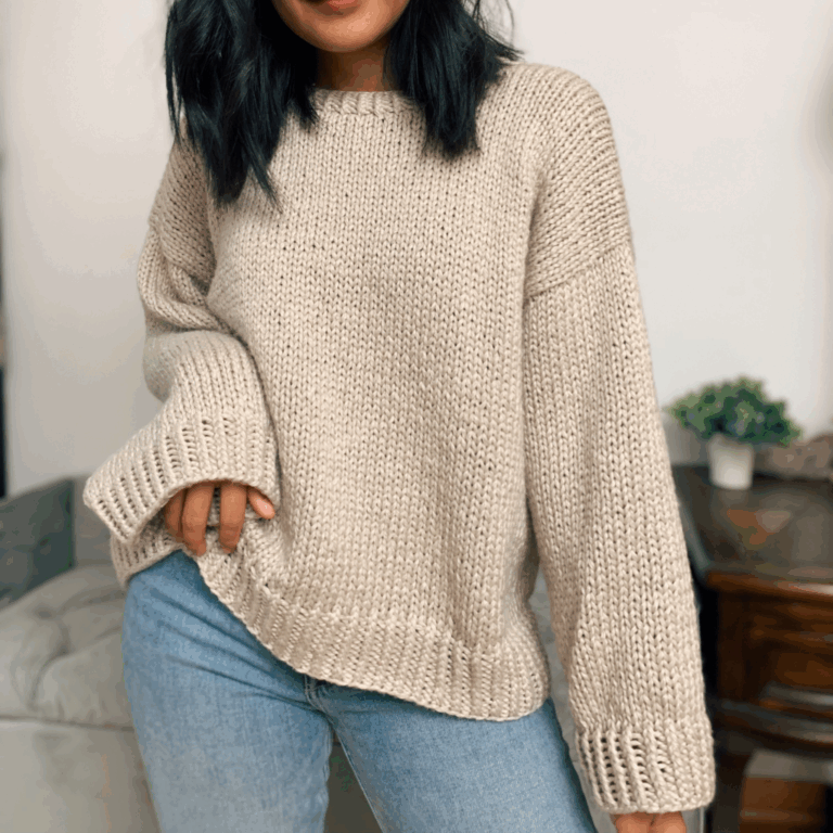 How To Knit A Sweater Slouchy Style Sweater Pattern For All Levels KnitcroAddict