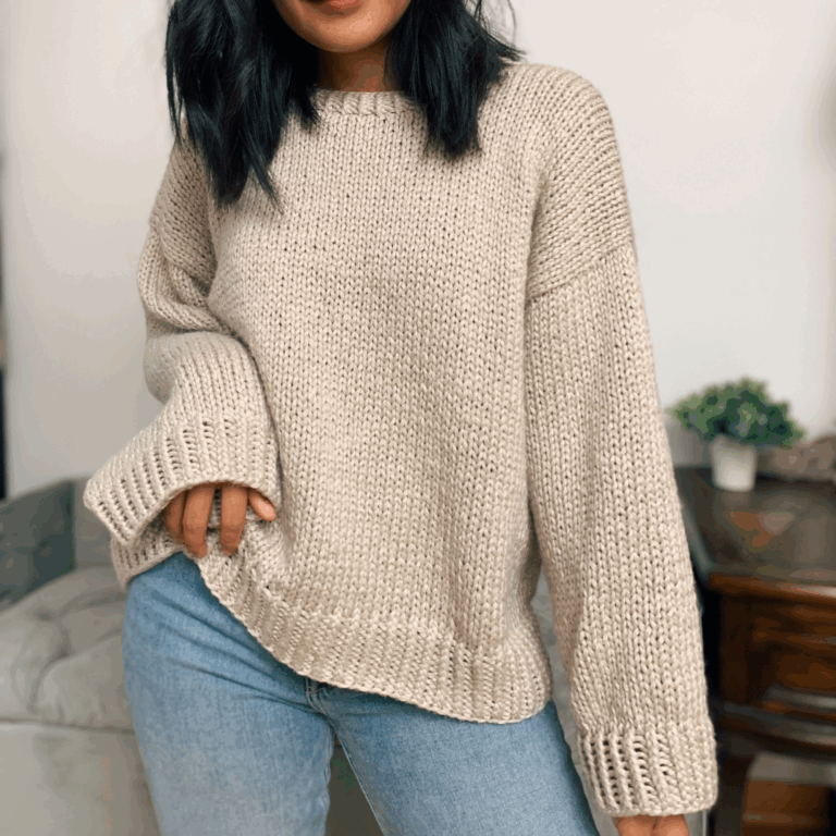 How To Knit A Sweater Slouchy Style Sweater Pattern For All Levels KnitcroAddict