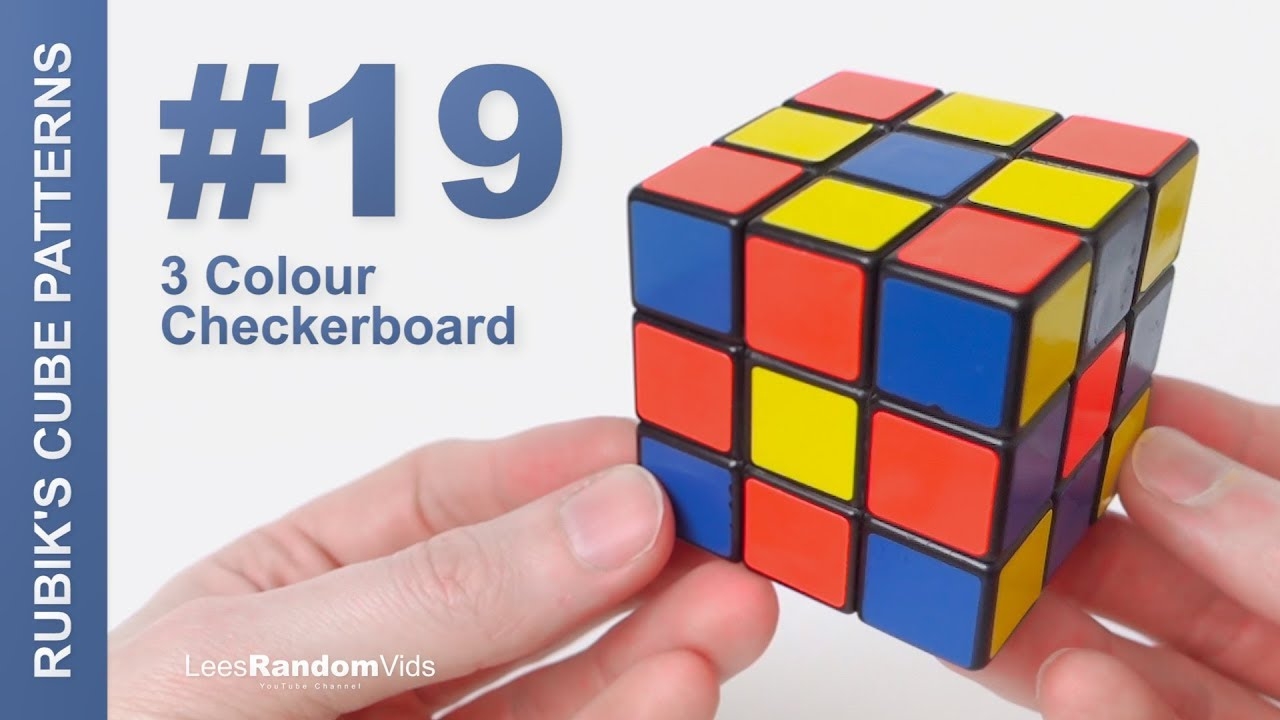 How To Make Rubik s Cube Patterns 19 3 Colour Checkerboard YouTube How To Make Rubik s Cube Patterns 19 3 Colour Checkerboard YouTube