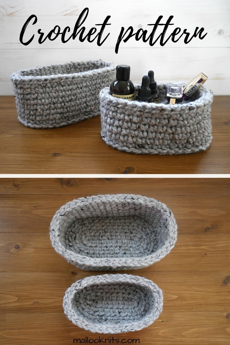 How To Make Your Own Crochet Oval Baskets Free Pattern How To Make Your Own Crochet Oval Baskets Free Pattern