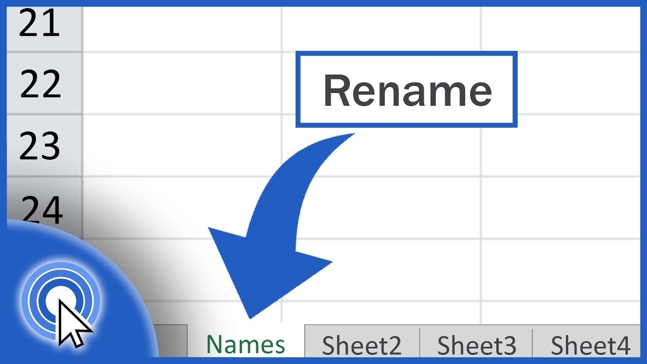 How To Rename Sheet In Excel YouTube