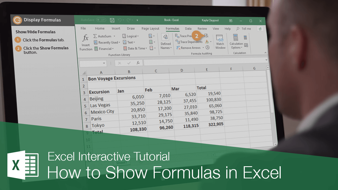 How To Show Formulas In Excel CustomGuide