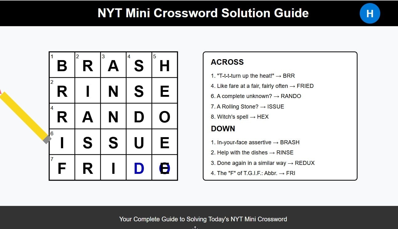 like mini crosswords and a phonetic description like mini crosswords and a phonetic description
