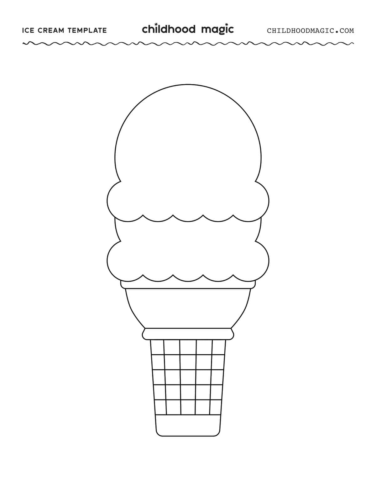 Ice Cream Template Free Printable Outline Childhood Magic Ice Cream Template Free Printable Outline Childhood Magic