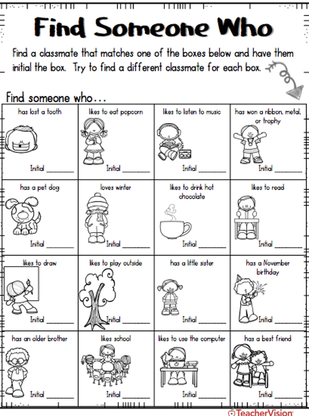 find someone who worksheet find someone who worksheet