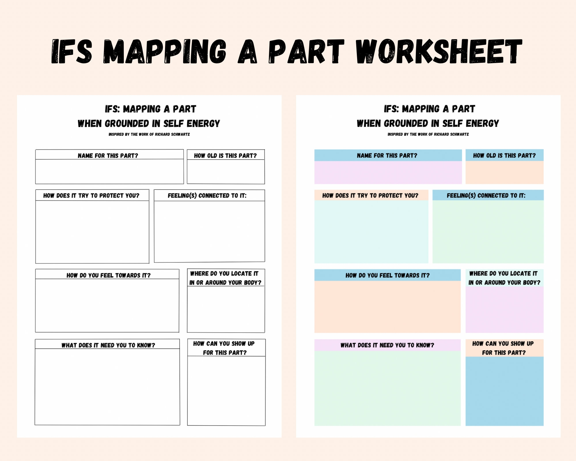 Internal Family Systems Mapping A Part Worksheet IFS Part Mapping Mental Health Counseling Tools Therapy Printable Parts Work Etsy Internal Family Systems Mapping A Part Worksheet IFS Part Mapping Mental Health Counseling Tools Therapy Printable Parts Work Etsy