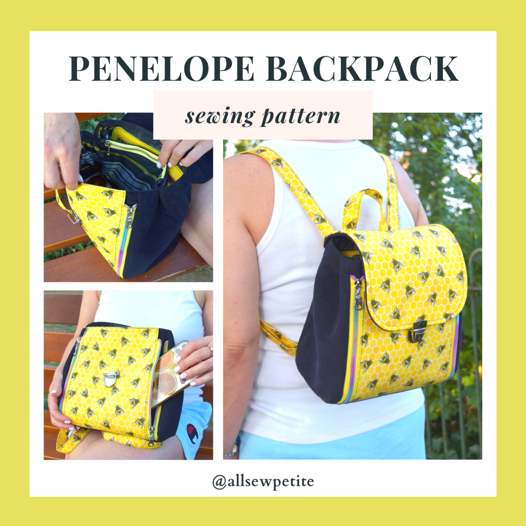 Introducing The Penelope Backpack Pattern Create A Stylish Compact Dual Compartment Backpack Allsewpetite