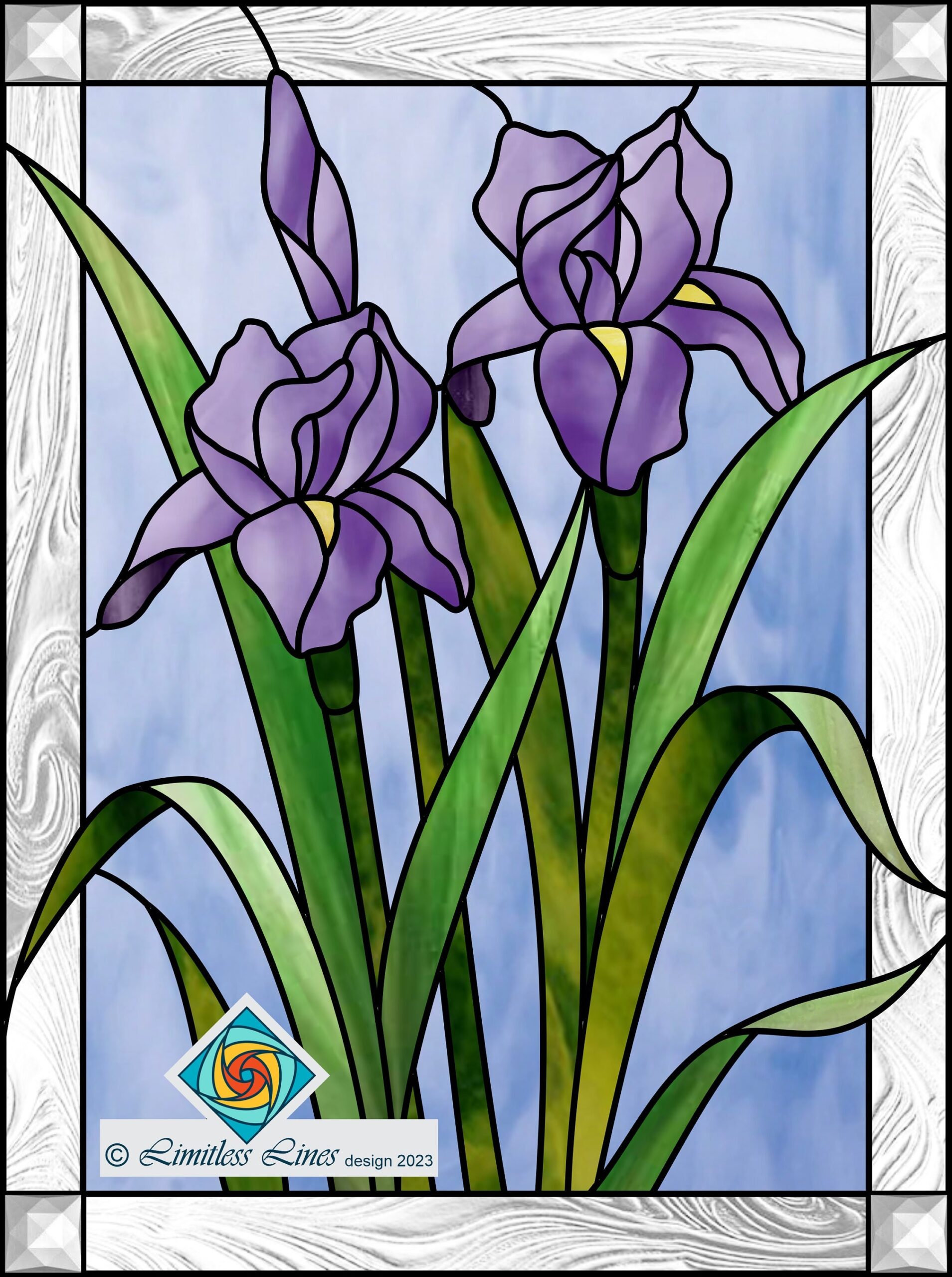 Iris Stained Glass Pattern PDF Digital Instant Download Advance Level Flowers Etsy Iris Stained Glass Pattern PDF Digital Instant Download Advance Level Flowers Etsy