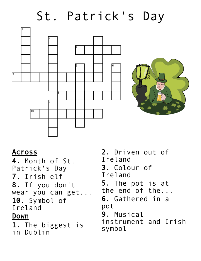 Irish Gaelic Crossword WordMint