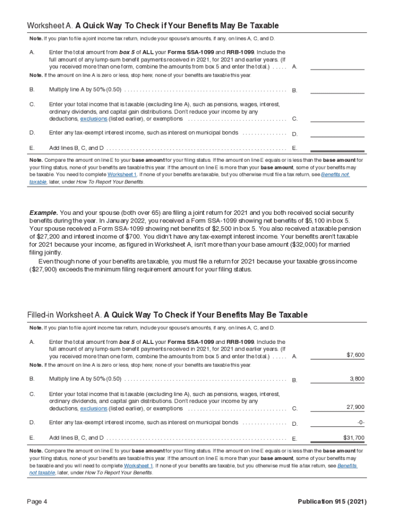 taxable social security benefits worksheet taxable social security benefits worksheet