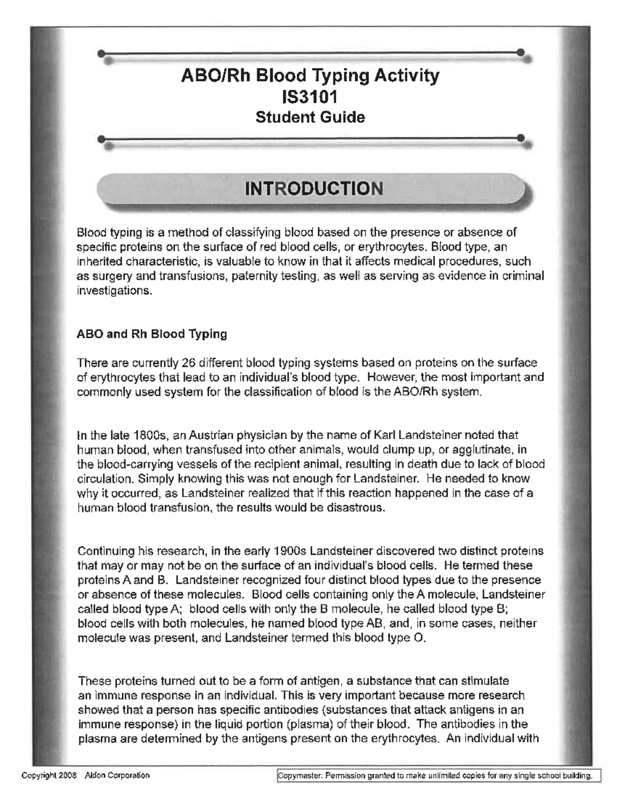 IS3101 Blood Typing Activity Student Guide And Lab Methods Studocu IS3101 Blood Typing Activity Student Guide And Lab Methods Studocu