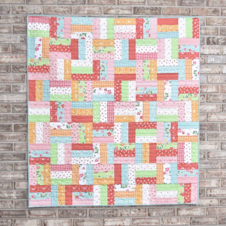 Jelly Roll Rail Fence a Free Quilt Pattern Material Girl Quilts