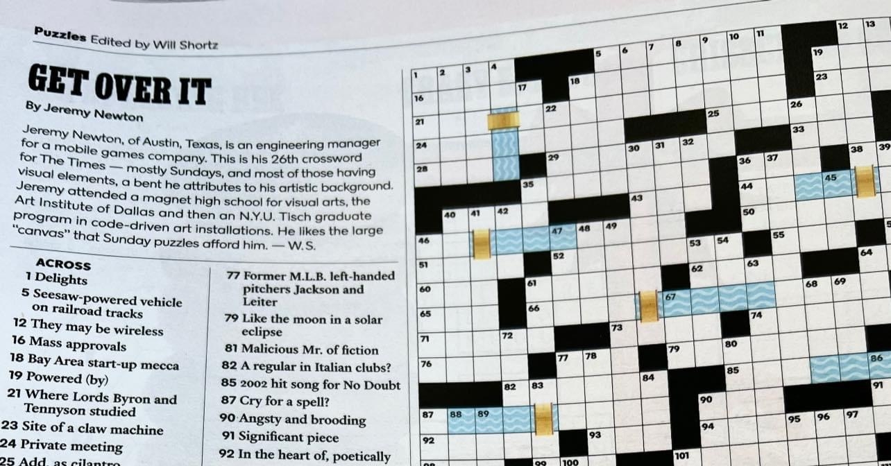 Jeremy Newton ITP Alum Commended For His Crosswords In The New York Times Jeremy Newton ITP Alum Commended For His Crosswords In The New York Times