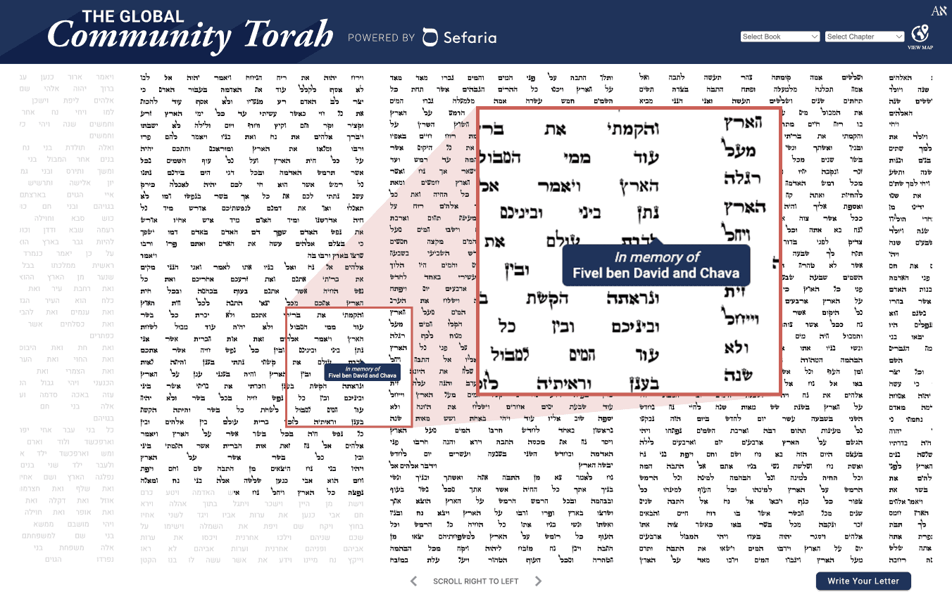 Jews Honor Family And Friends With Letters In Digital Torah Project JNS