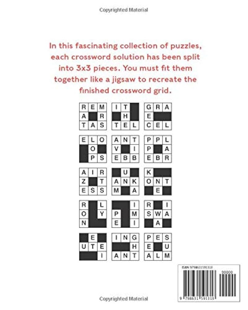Jigsaw Crosswords 100 Easy Medium And Hard Jigsaw Crossword Puzzles Media Clarity 9798631591318 Amazon Books