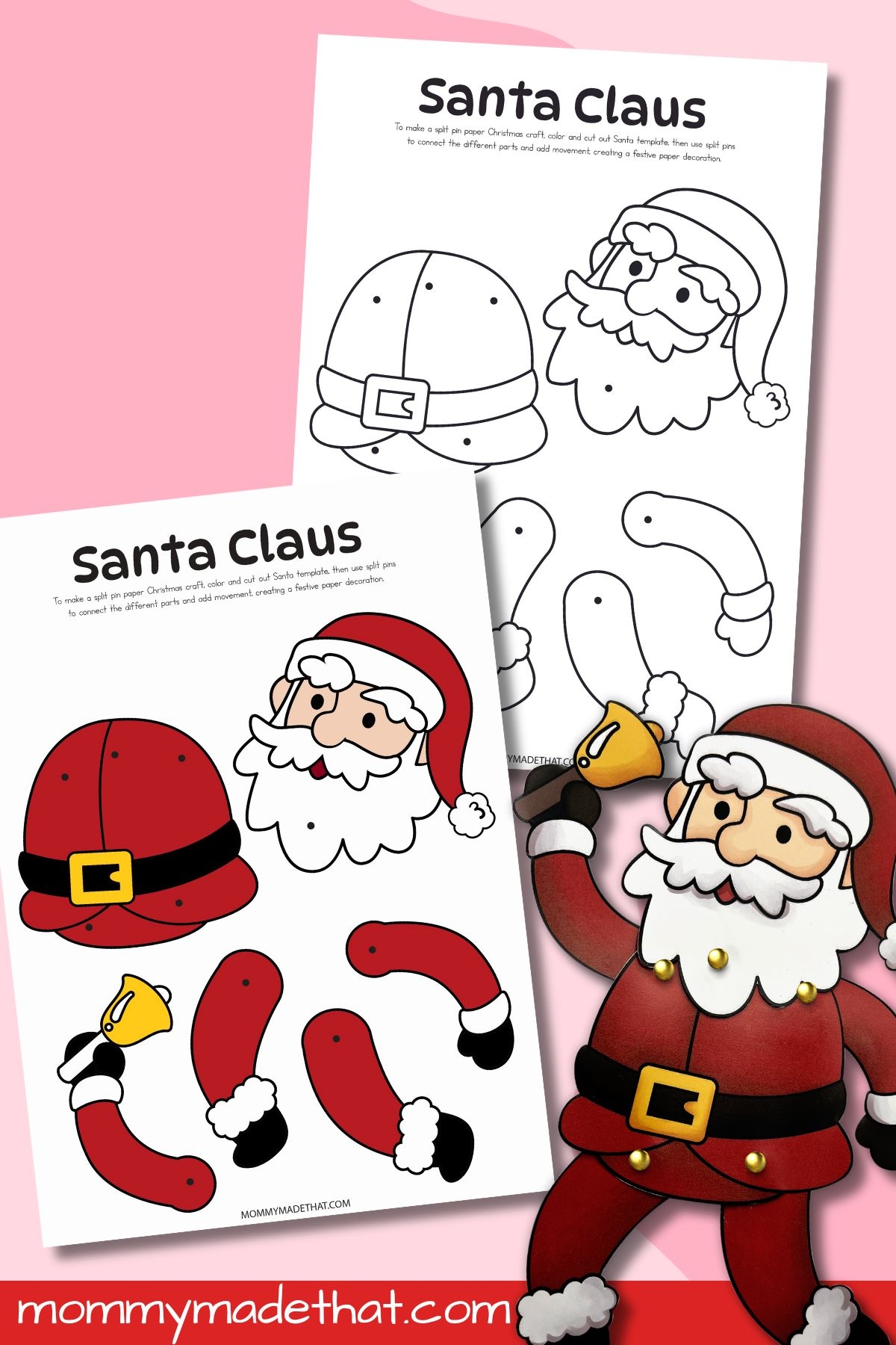 Jolly Santa Craft With Moveable Parts Jolly Santa Craft With Moveable Parts