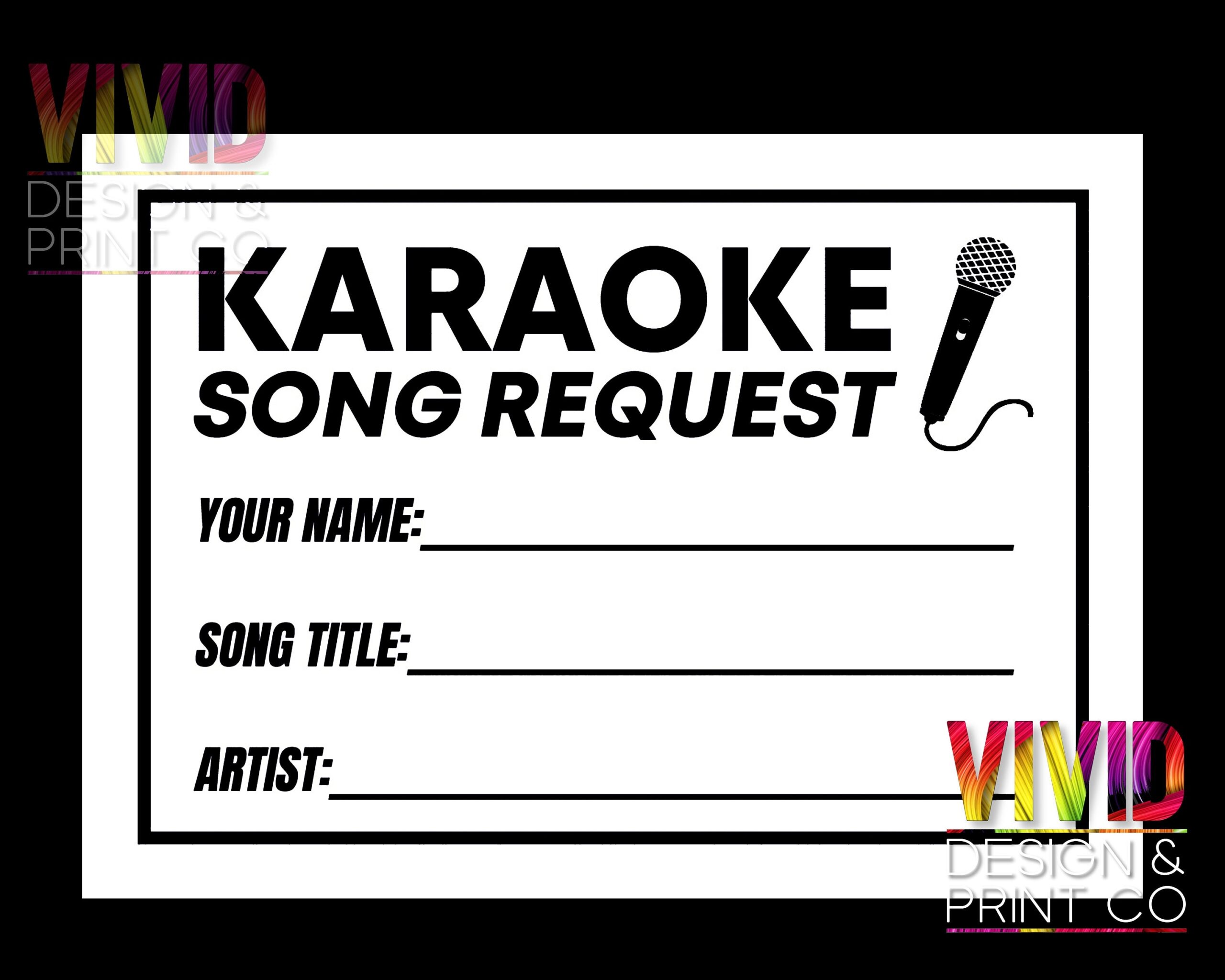Karaoke Slips Print At Home Black White Digital Download 8 Per Page A4 Laser inkjet Great For Djs Karaoke Party s Professional Laser Etsy Karaoke Slips Print At Home Black White Digital Download 8 Per Page A4 Laser inkjet Great For Djs Karaoke Party s Professional Laser Etsy
