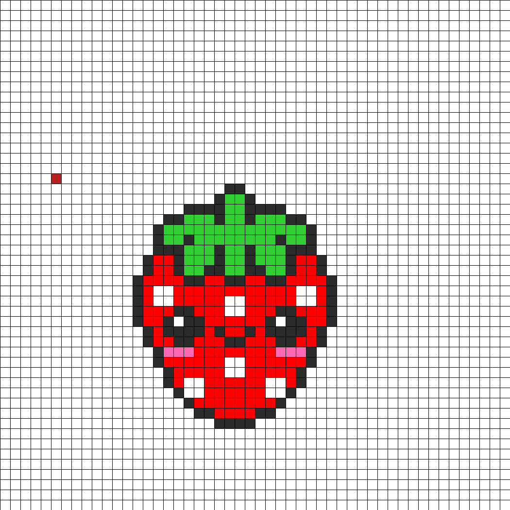 Kawaii Strawbeey Perler Bead Pattern Bead Sprites Food Fuse Bead Patterns