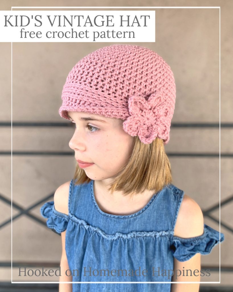 Kid s Vintage Hat Crochet Pattern CAL For A Cause Hooked On Homemade Happiness