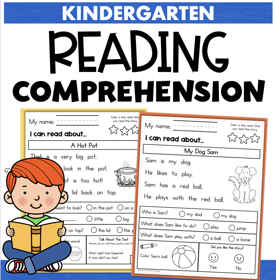 kindergarten reading comprehension worksheets