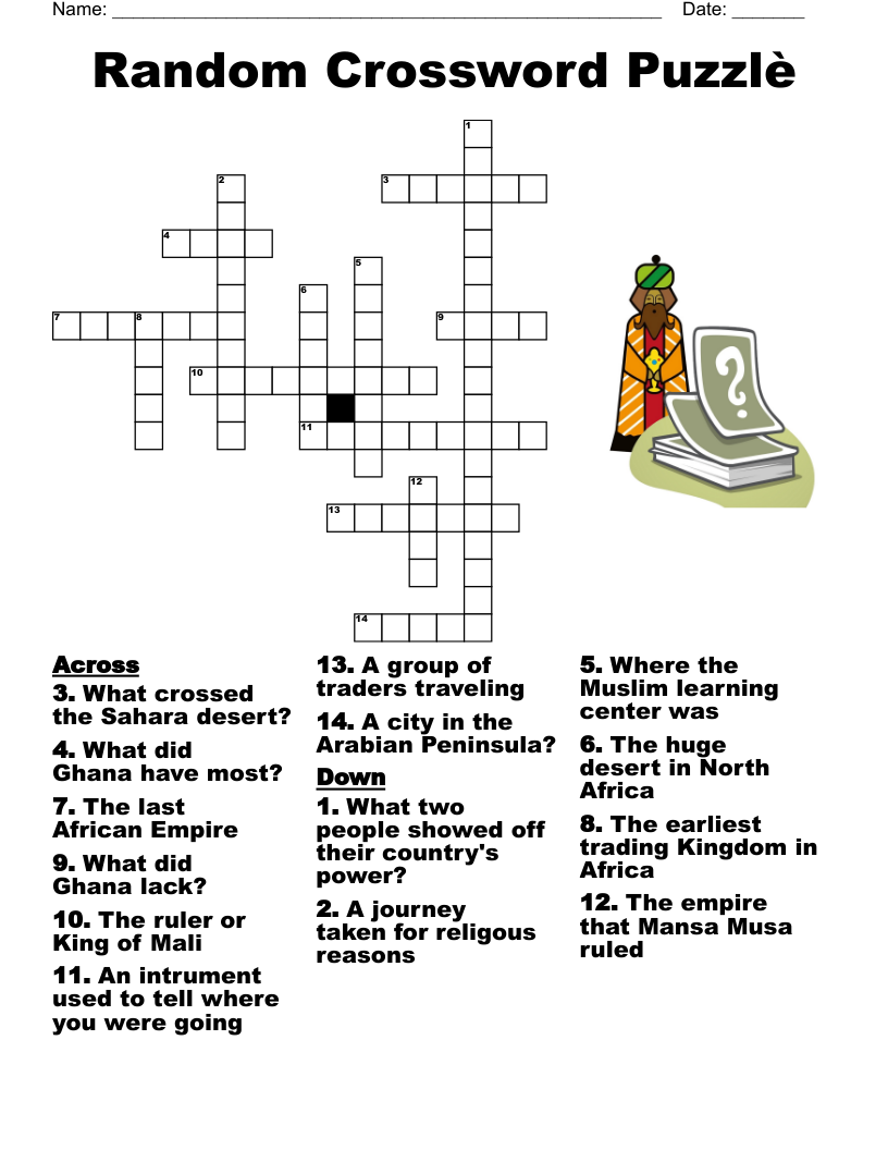 Kingdom Of Ghana Crossword WordMint