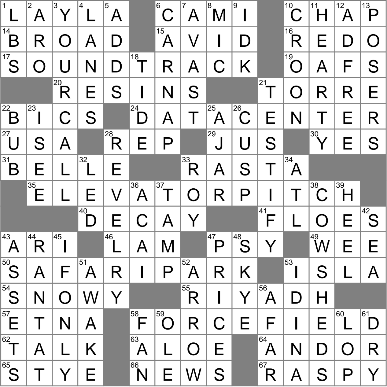 LA Times Crossword 13 Jun 24 Thursday LAXCrossword