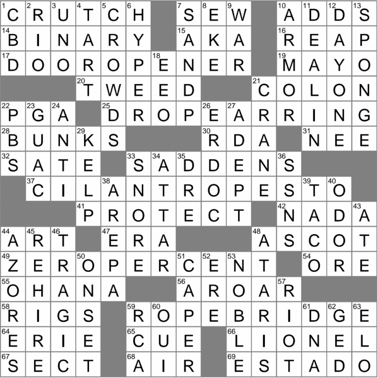 LA Times Crossword 20 Aug 24 Tuesday LAXCrossword