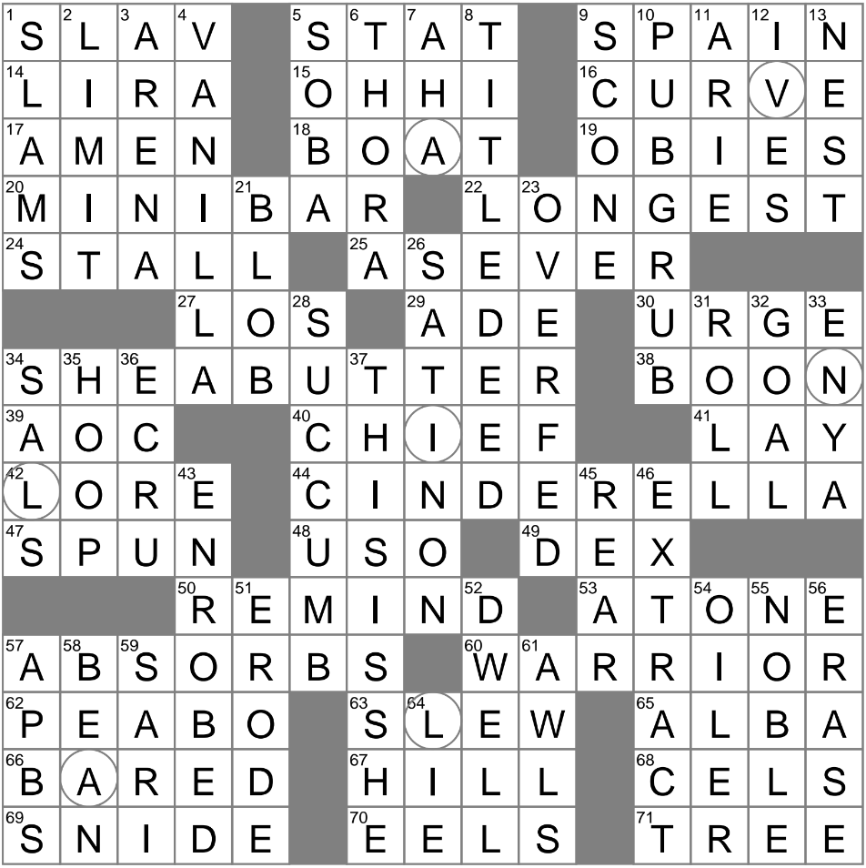 LA Times Crossword 26 Sep 24 Thursday LAXCrossword