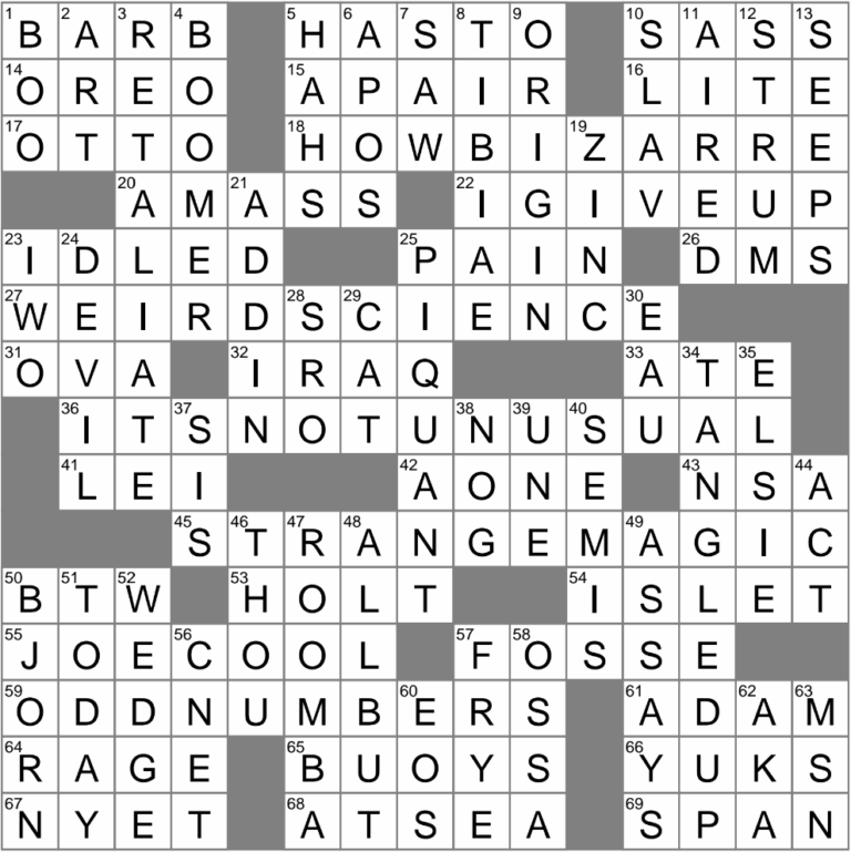 LA Times Crossword 27 Mar 25 Thursday LAXCrossword
